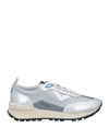 4B12 4B12 MAN SNEAKERS SILVER SIZE 9 SOFT LEATHER