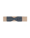 Niū Woman Belt Navy Blue Size L Textile Fibers, Leather