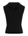 Blossom Woman Sweater Black Size M Rayon, Polyester In Black