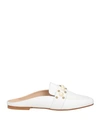 BALDININI BALDININI WOMAN MULES & CLOGS WHITE SIZE 8 CALFSKIN