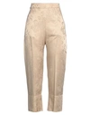 Semicouture Woman Pants Sand Size 10 Viscose, Acetate In Beige