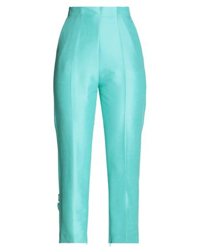 Simona Corsellini Woman Pants Turquoise Size 4 Polyester, Polyamide, Elastane In Blue