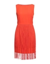 Luckylu  Milano Luckylu Milano Woman Mini Dress Orange Size 6 Polyester, Elastane