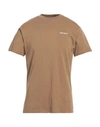 Carhartt Man T-shirt Light Brown Size S Cotton In Beige