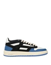 Represent Man Sneakers Blue Size 10 Soft Leather In Black
