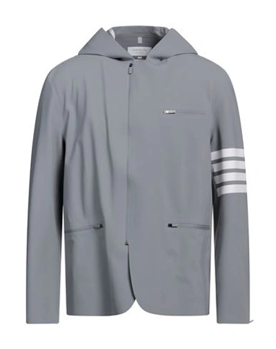 Thom Browne Man Overcoat & Trench Coat Grey Size L Polyamide, Elastane