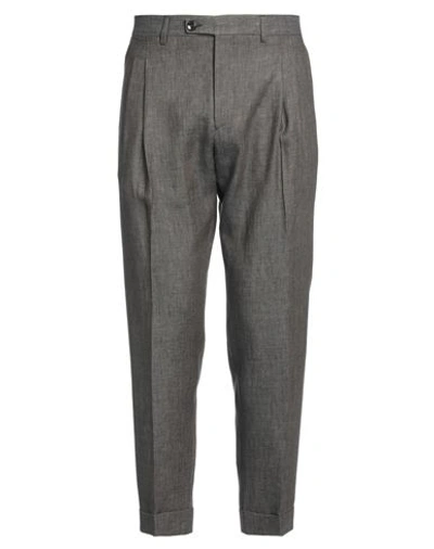 Be Able Man Pants Dark Brown Size 34 Linen In Gray