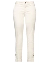 Liu •jo Woman Pants Cream Size 30 Cotton, Elastane In White