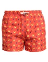 Bastoncino Man Swim Trunks Orange Size 40 Polyester