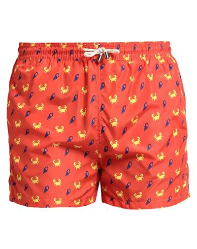 BASTONCINO BASTONCINO MAN SWIM TRUNKS ORANGE SIZE 34 POLYESTER