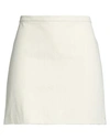 Sportmax Woman Mini Skirt Ivory Size 6 Cotton In White