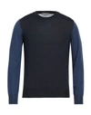 Canali Man Sweater Midnight Blue Size 48 Wool In Blue