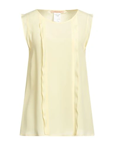 Pennyblack Woman Top Yellow Size 6 Acetate, Silk