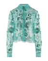 Alberta Ferretti Woman Shirt Turquoise Size 6 Polyester In Blue