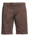 MICHAEL COAL MICHAEL COAL MAN SHORTS & BERMUDA SHORTS COCOA SIZE 33 COTTON, ELASTANE