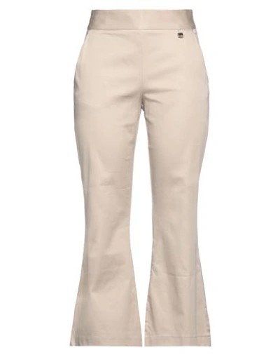 Luckylu  Milano Luckylu Milano Woman Pants Beige Size 6 Cotton, Elastane