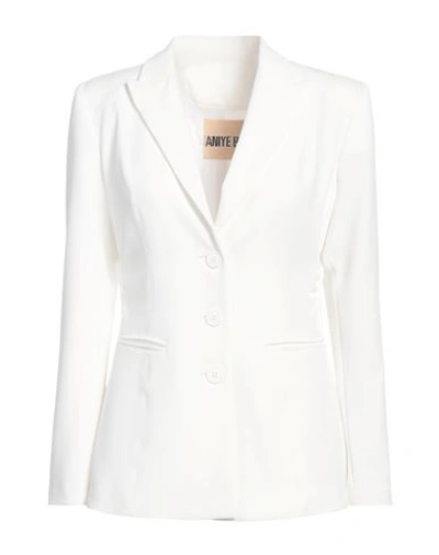 Aniye By Woman Blazer White Size 6 Polyester, Elastane