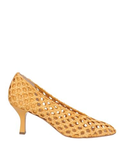Casadei Woman Pumps Mandarin Size 9.5 Leather In Mandarin