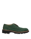 CRISCI CRISCI MAN LACE-UP SHOES GREEN SIZE 9 SOFT LEATHER