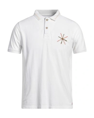 Lost In Albion Man Polo Shirt White Size L Cotton