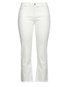 REPLAY REPLAY WOMAN JEANS OFF WHITE SIZE 30 COTTON, LYOCELL, ELASTOMULTIESTER, ELASTANE