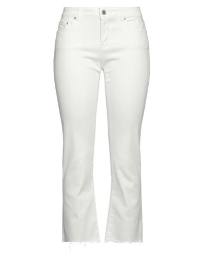 Replay Woman Jeans Off White Size 30 Cotton, Lyocell, Elastomultiester, Elastane