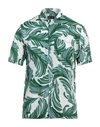 Tagliatore Man Shirt Green Size 15 ¾ Cotton