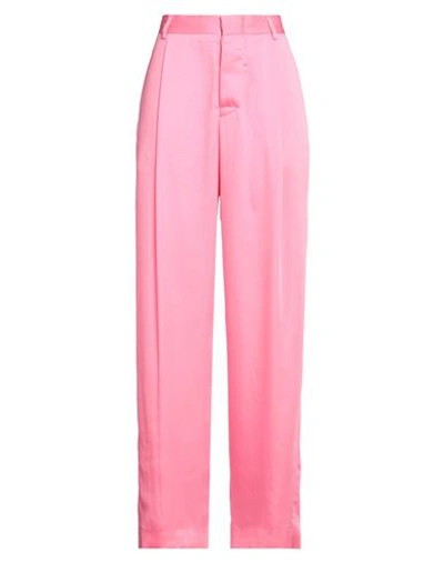 Laneus Woman Pants Fuchsia Size 10 Polyester In Pink
