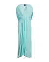 Fisico Cristina Ferrari Fisico Woman Midi Dress Turquoise Size M Viscose In Blue
