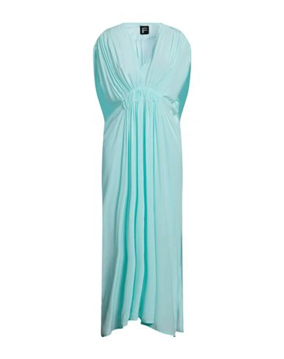 Fisico Woman Midi Dress Turquoise Size M Viscose In Blue