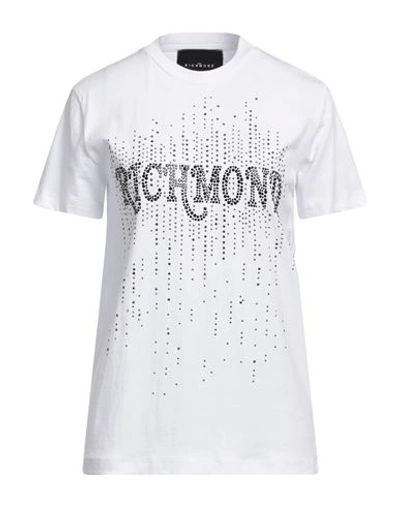 John Richmond Woman T-shirt White Size M Cotton