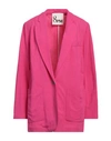 8pm Woman Blazer Fuchsia Size S Viscose, Linen In Pink