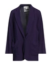 8pm Woman Blazer Deep Purple Size M Viscose, Linen