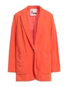 8pm Woman Blazer Orange Size M Viscose, Linen