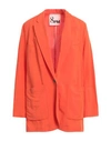 8pm Woman Blazer Orange Size S Viscose, Linen