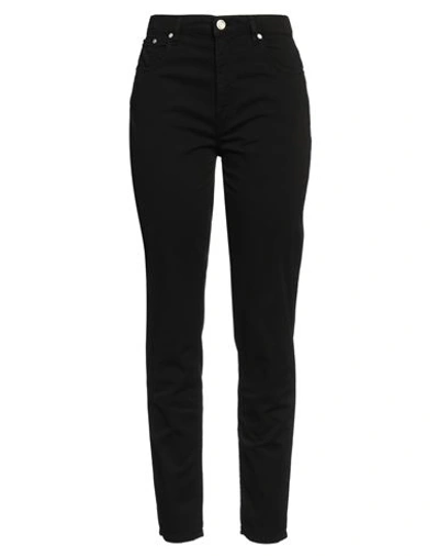 TRUSSARDI TRUSSARDI WOMAN PANTS BLACK SIZE 25 COTTON, ELASTANE