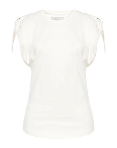 Laurence Bras Woman T-shirt White Size 6 Cotton
