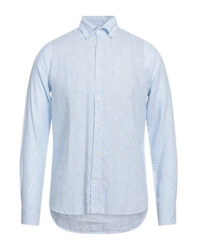 Deperlu Man Shirt Light Blue Size M Linen