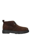Rogal's Man Ankle Boots Cocoa Size 12 Soft Leather In Brown