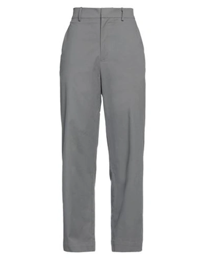 The M .. Woman Pants Grey Size L Cotton, Elastane