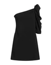 Le Streghe Woman Mini Dress Black Size M Polyester, Elastic Fibres, Polyamide