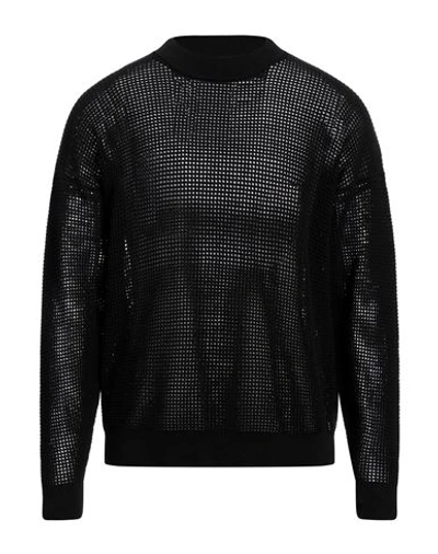 Gcds Man Sweater Black Size Xl Cotton, Acrylic