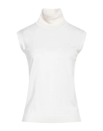 Anna Molinari Woman Turtleneck Cream Size S Wool, Silk In White