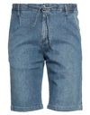 Berna Man Denim Shorts Blue Size 26 Cotton, Polyester, Elastane In Blue