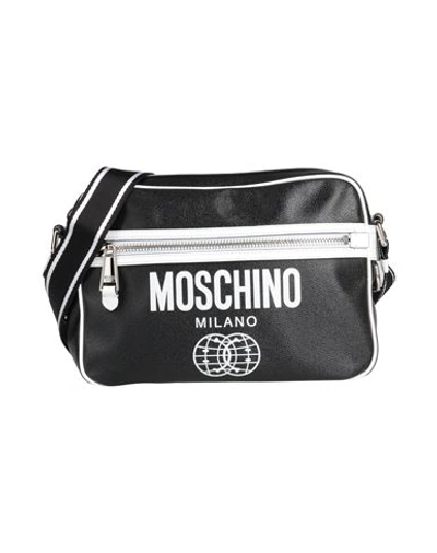 Moschino Man Cross-body Bag Black Size - Textile Fibers, Leather