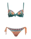 Vacanze Italiane Woman Bikini Deep Jade Size 14 Polyester, Elastane In Green