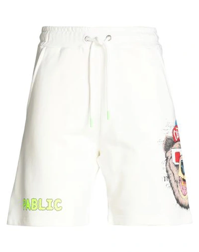 Pablic Man Shorts & Bermuda Shorts White Size M Cotton