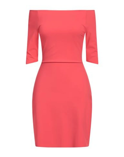 Chiara Boni La Petite Robe Woman Mini Dress Coral Size 2 Polyamide, Elastane In Red