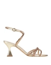 Marc Ellis Woman Sandals Copper Size 9 Leather, Textile Fibers In Orange