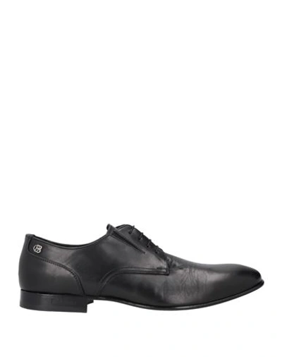 Baldinini Man Lace-up Shoes Black Size 6 Calfskin